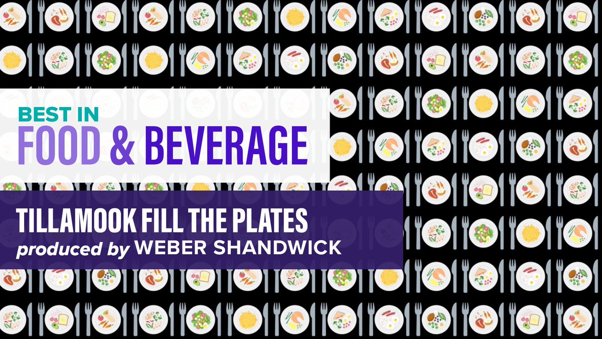 shortyawards's tweet photo. #ShortyGood award for Best in Food and Beverage goes to @72andSunny & @TillamookCheese for Tillamook Fill The Plates #RealFoodSunday 🍴 https://t.co/0V7hTXPPtZ https://t.co/2HzTUxD3w5