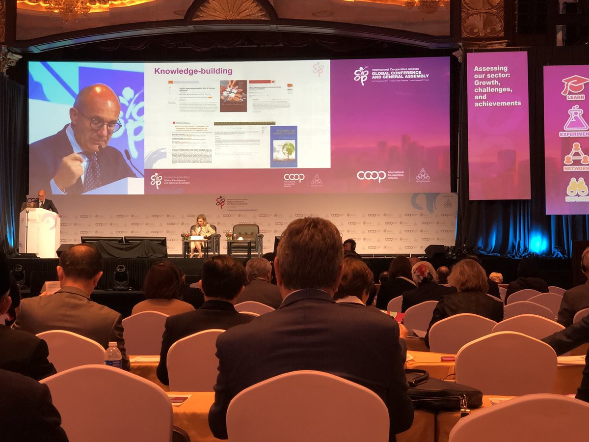 The World Co-operative Monitor being launched by <a href="/gsalvatori/">gianluca salvatori</a> - the revenues of the top 300 global #Coops alone increased to more than $2,164bn #CoopConference17