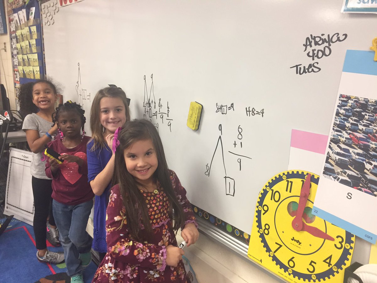 First graders solving math problems and engaging in math talk! #everystudenteveryday 🤓