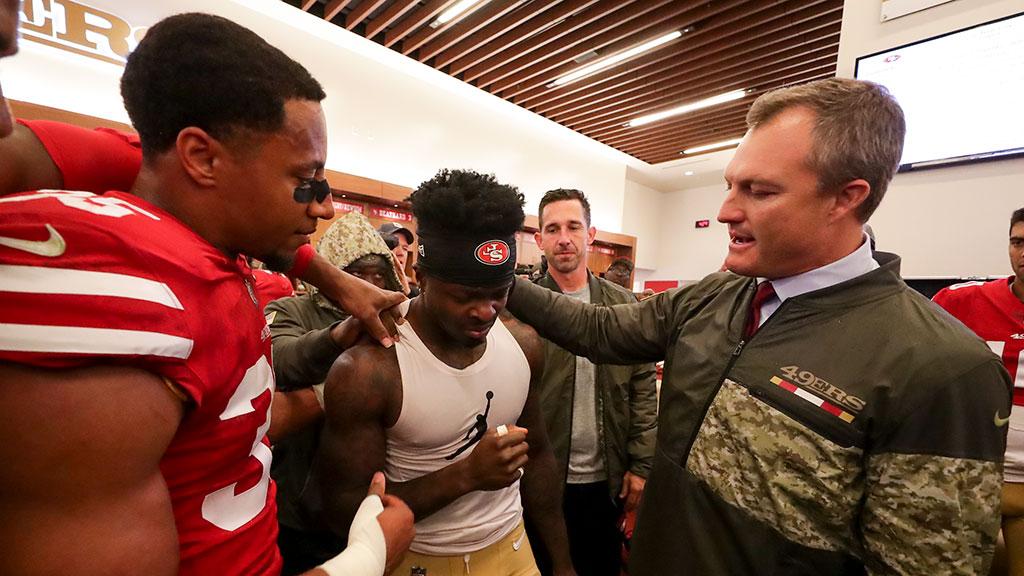 49ers's tweet photo. "This is what a team is all about. Football is family."

Story behind the photo, as told by the #49ers Team Photographer: https://t.co/htd4NJK4G4 https://t.co/WcjwVxdNcZ
