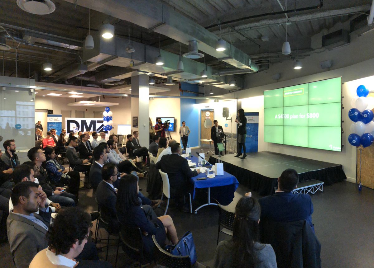 The judges are now deliberating. Want to know who won the first and second place prize for #DMZBMOFintech? Tune in tomorrow between 7:00 a.m. and 8:00 a.m. where we’ll announce the winners!