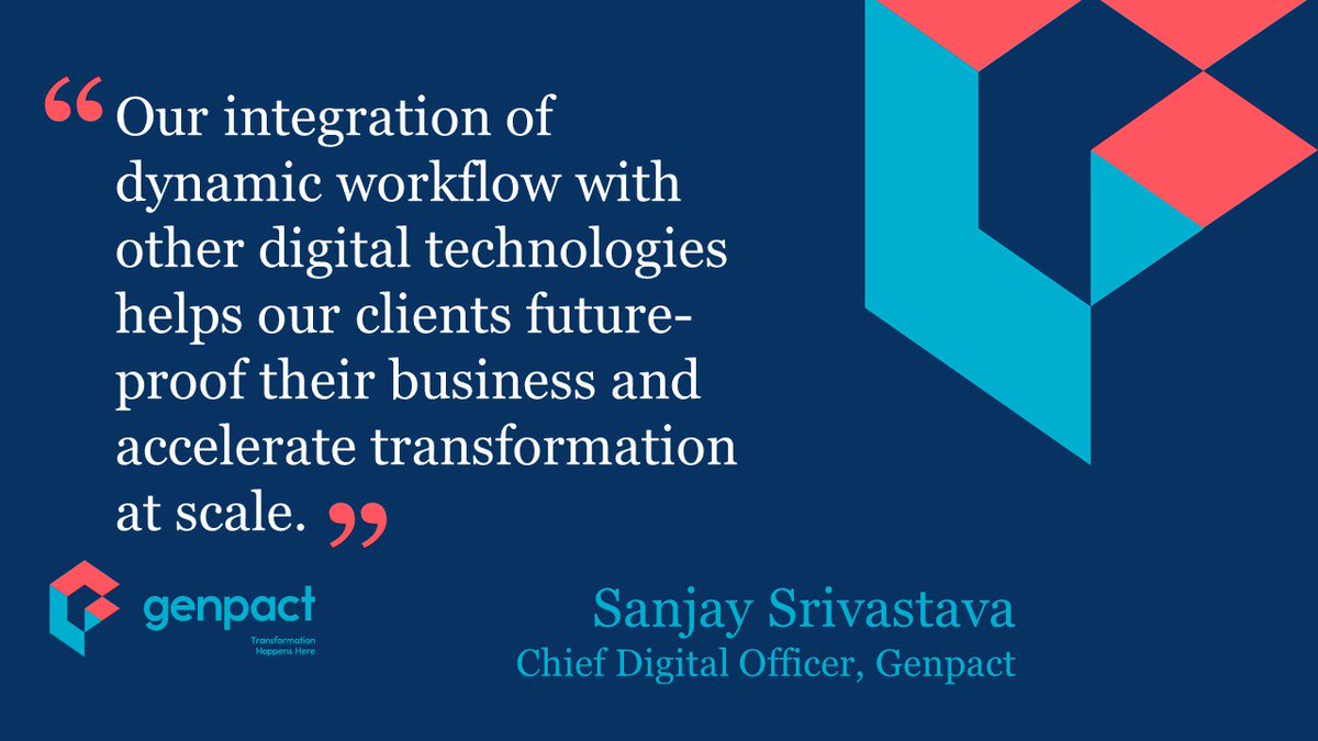 Genpact's tweet photo. Genpact’s recognized as a Visionary in @Gartner_inc’s 2017 Magic Quadrant for Intelligent Business Process Management Suites for Cora SeQuence which accelerates #digitaltransformation https://t.co/T53mynJMrr https://t.co/UO56dTuvSv