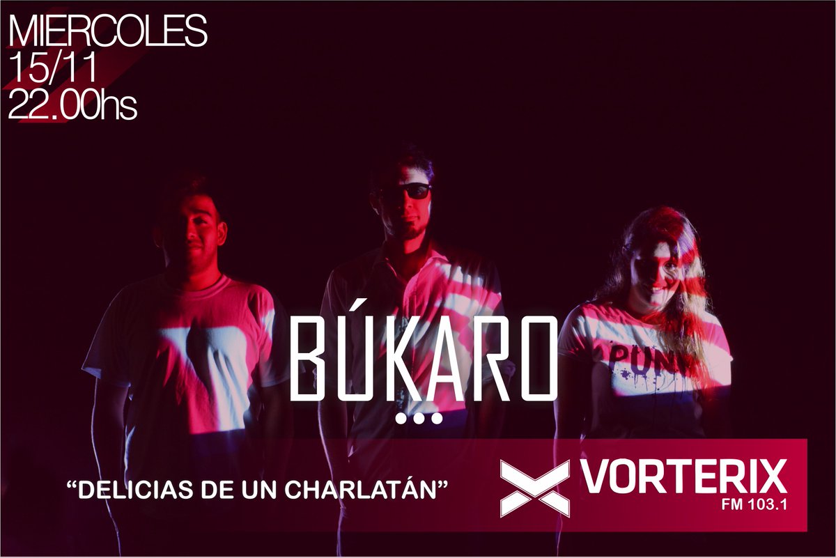 BukaroTrio's tweet photo. NOTICIA DE ÚLTIMO MOMENTO!!

HOY Búkaro SUENA EN @Vorterix LOCOOO!

Escuchanos en vivo HOY a partir de las 21:00hs por #DeliciasDeUnCharlatan 
FM 103.1

Cc: @FedeLc69  / @santiabregu https://t.co/DUOEMiI7SP