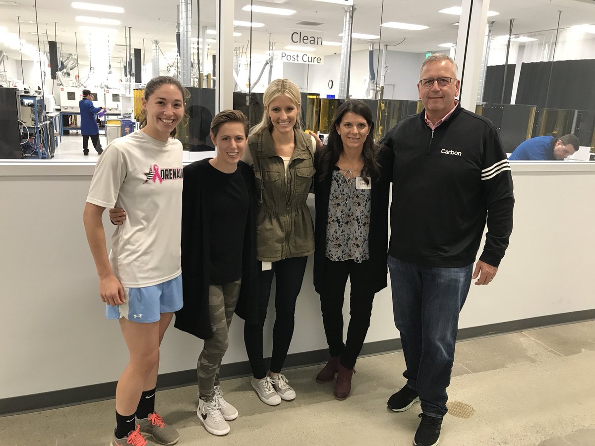Terrific to host some of the best people and athletes in the world (and all <a href="/UNC/">The University of North Carolina at Chapel Hill</a> Tar Heels!) <a href="/Carbon/">Carbon</a> <a href="/beccacrabb/">Rebecca</a> (a SFTW engineer at Carbon); <a href="/meghankling/">Meghan Klingenberg</a>; <a href="/KristiEve32/">Kristi Eveland</a> (Head of Customer Service &amp; Support at Carbon); <a href="/MiaHamm/">Mia Hamm</a>! 12 National Championship Rings owned by this group!!