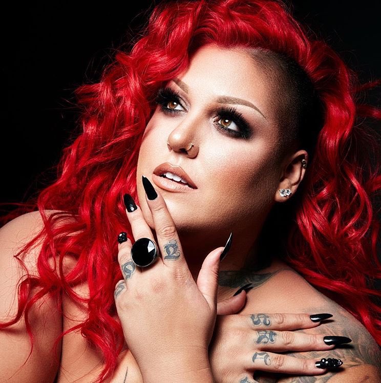 Thinking about my big announcement this Friday... what could it be??! 💋🖤

📸 - <a href="/jonsamsjpg/">Jon Sams</a> 
💄assist - <a href="/SuperEddieMUA/">Eddie Giron</a> 
✂️- Jesus Guererro