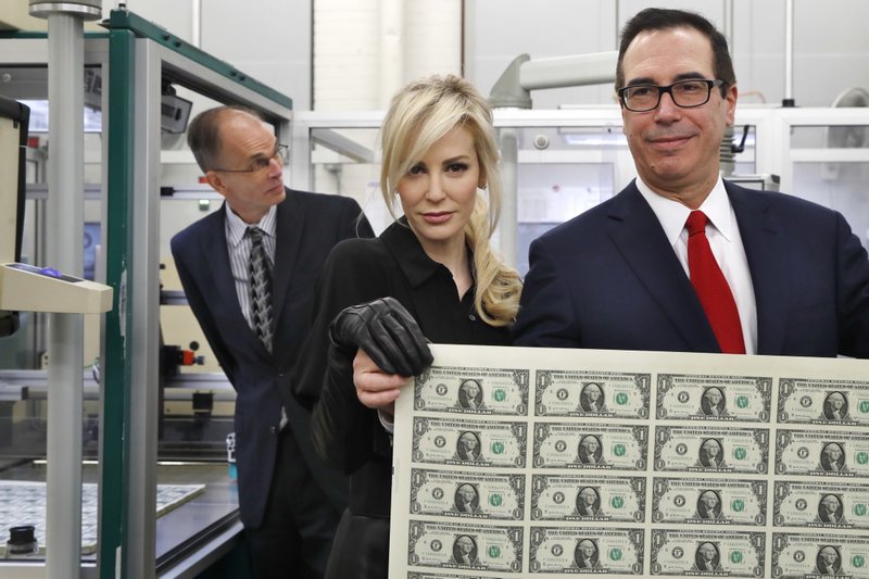 DPRK_News's tweet image. US finance minister Steven Mnuchin (right) is seen paying for companionship of unidentified prostitute.