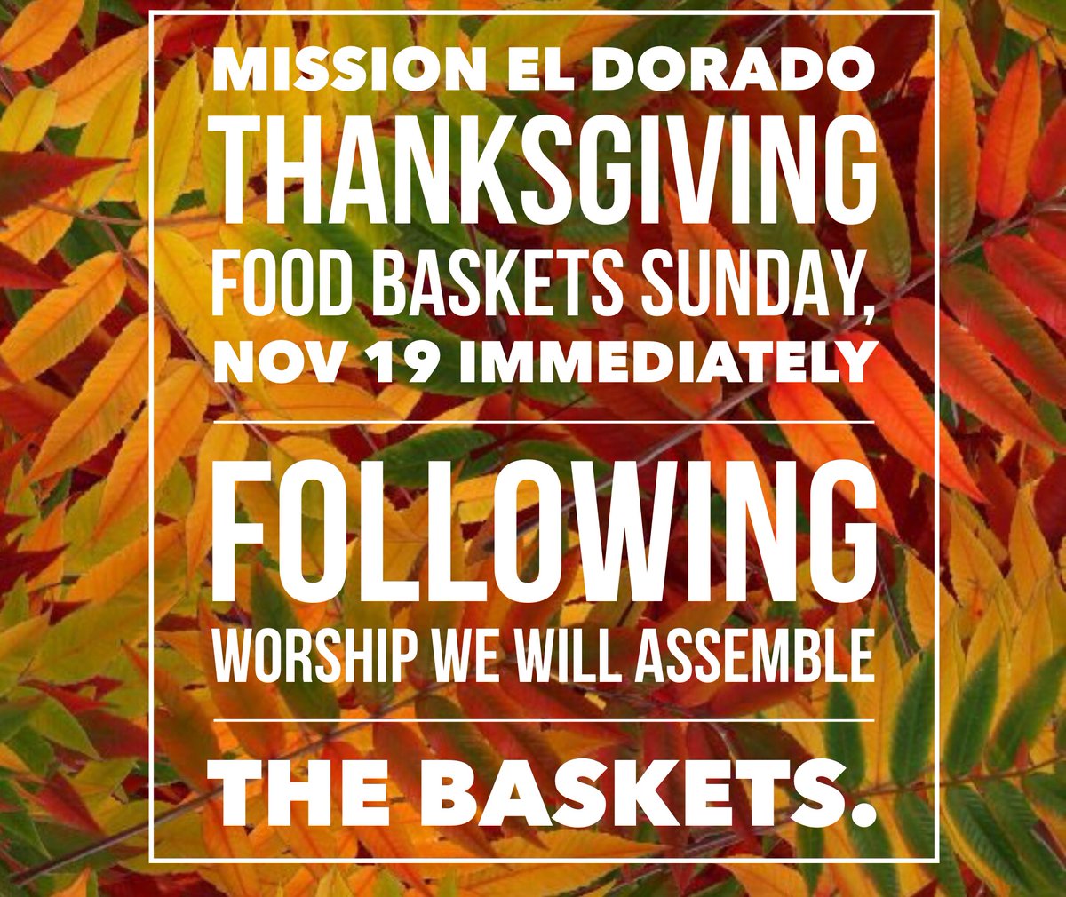 We need donations of canned green beans, canned corn, peanut butter, and sugar for the Food Basket ministry!