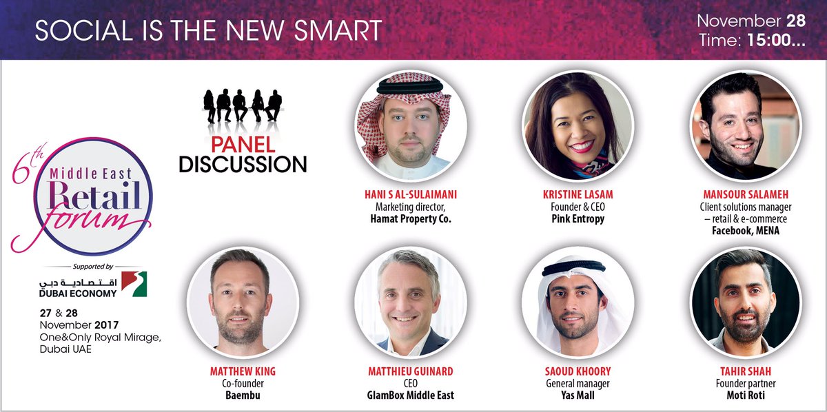 Meet the digital &amp; social media specialists at #MRF17

@hamatpropertyco <a href="/pinkentropy/">Pink Entropy</a> <a href="/facebook/">Facebook</a> @baembudxb <a href="/GlamBoxME/">GlamBox Middle East</a> <a href="/yasmallad/">Yas Mall</a> <a href="/MotiRotiMe/">Moti Roti</a>