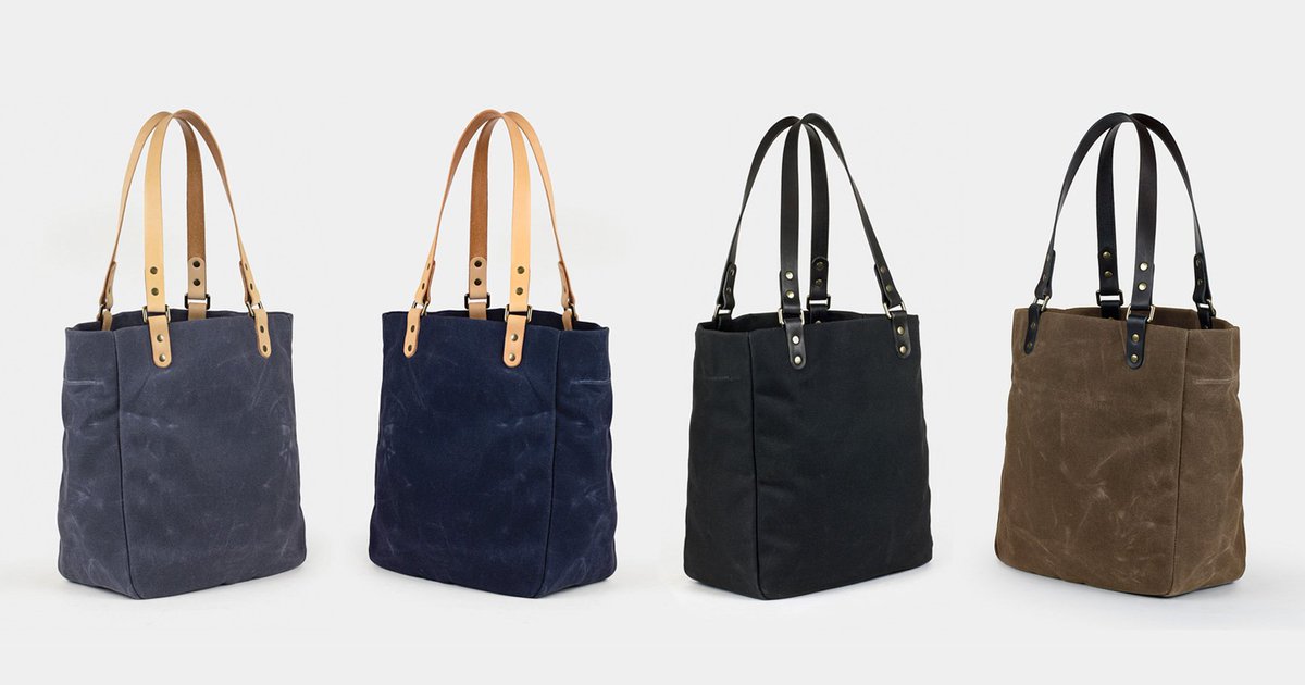 Less is more. But more is better. Our best-selling waxed canvas Utility Tote now comes in four colors. Find them here: bit.ly/2zMBU3q