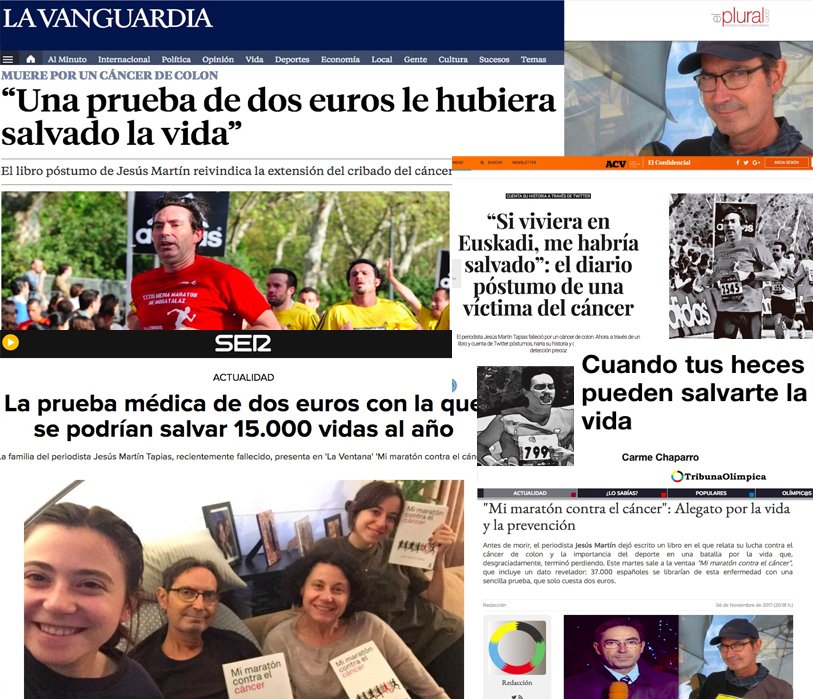 Suya fue la idea de que su historia también se contara a través de Twitter. Creyó que, quizás, su experiencia fuera útil para otras personas y que serviría para apoyar la denuncia que realiza la @aecc_es: cada año podría evitarse la muerte de miles de españoles #MierdaEnHuelga