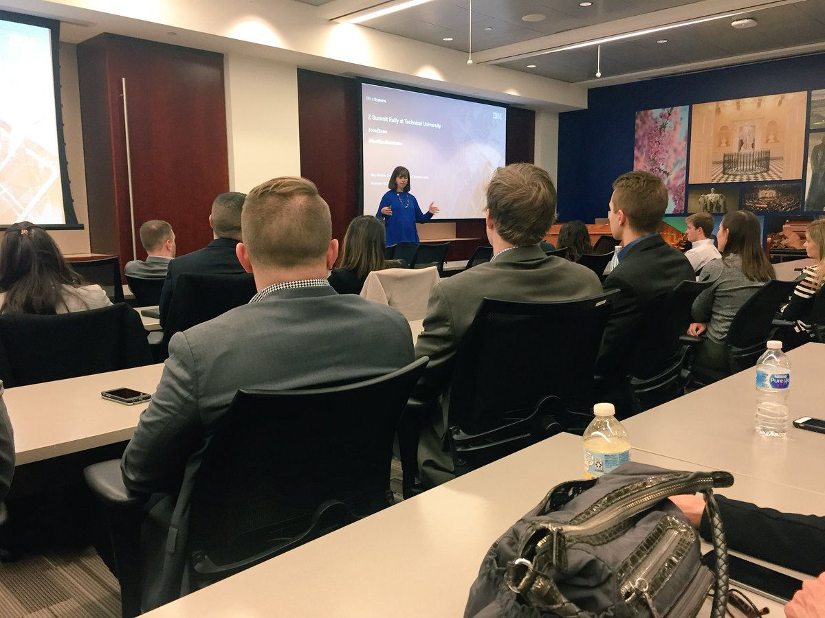 martyhoran144's tweet photo. Inspiring words of welcome for our recent @IBM #Zsummit hires from NA Director #IBMZ Technical Sales @maryvvallace! #oneZteam #NextGenMainframe #ZsummitRally #IBMcloud #cognitive #IBMzTechU https://t.co/DmWVdZXk7f