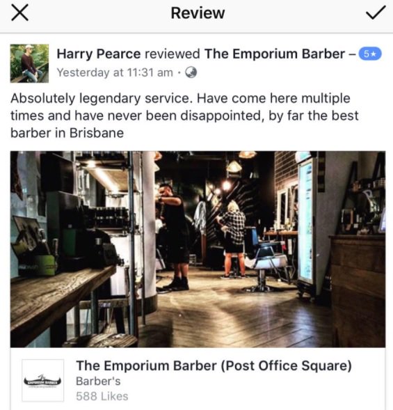 EmporiumBarber's tweet photo. Receiving this kind of reviews will truly make your day great. #barber #barberExperience #barberService #PostOfficeSquare https://t.co/gJ9Q3ou0Pv