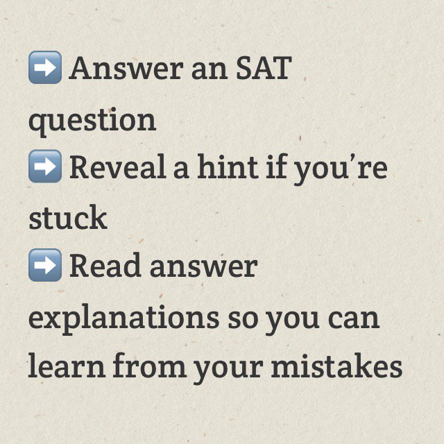 The free SAT Daily Practice App makes it easy to fit in some #SATPractice every day. spr.ly/6010DBFT2