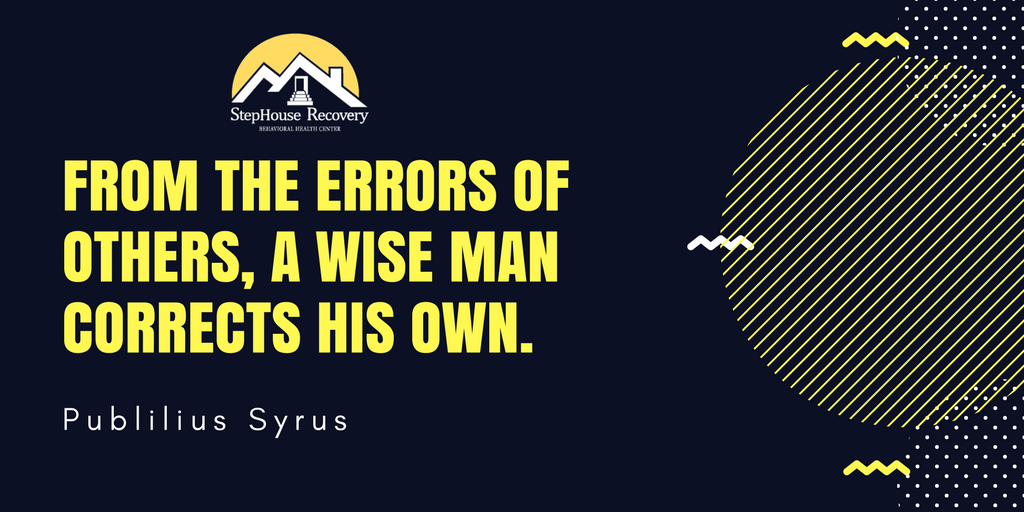 SoberLivingOC's tweet photo. Learn to be wise, learn from others mistakes as well as your own. It's only a small bump in the road. #WednesdayWisdom #recovery #sober #loveyourself #believeinyourself #InspirationalQuotes #youarespecial https://t.co/GDoQZ1f5mM