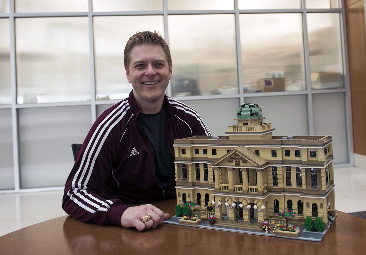.<a href="/TAMU_Biology/">TAMU Biology</a> grad Luke Lyons '08 takes hobby to next level with #LEGO Academic Building entry in <a href="/LEGOIdeas/">LEGO® IDEAS</a> competition: science.tamu.edu/articles/1876 #IAmTAMUScience #BeCurious #Aggieland #goodbull