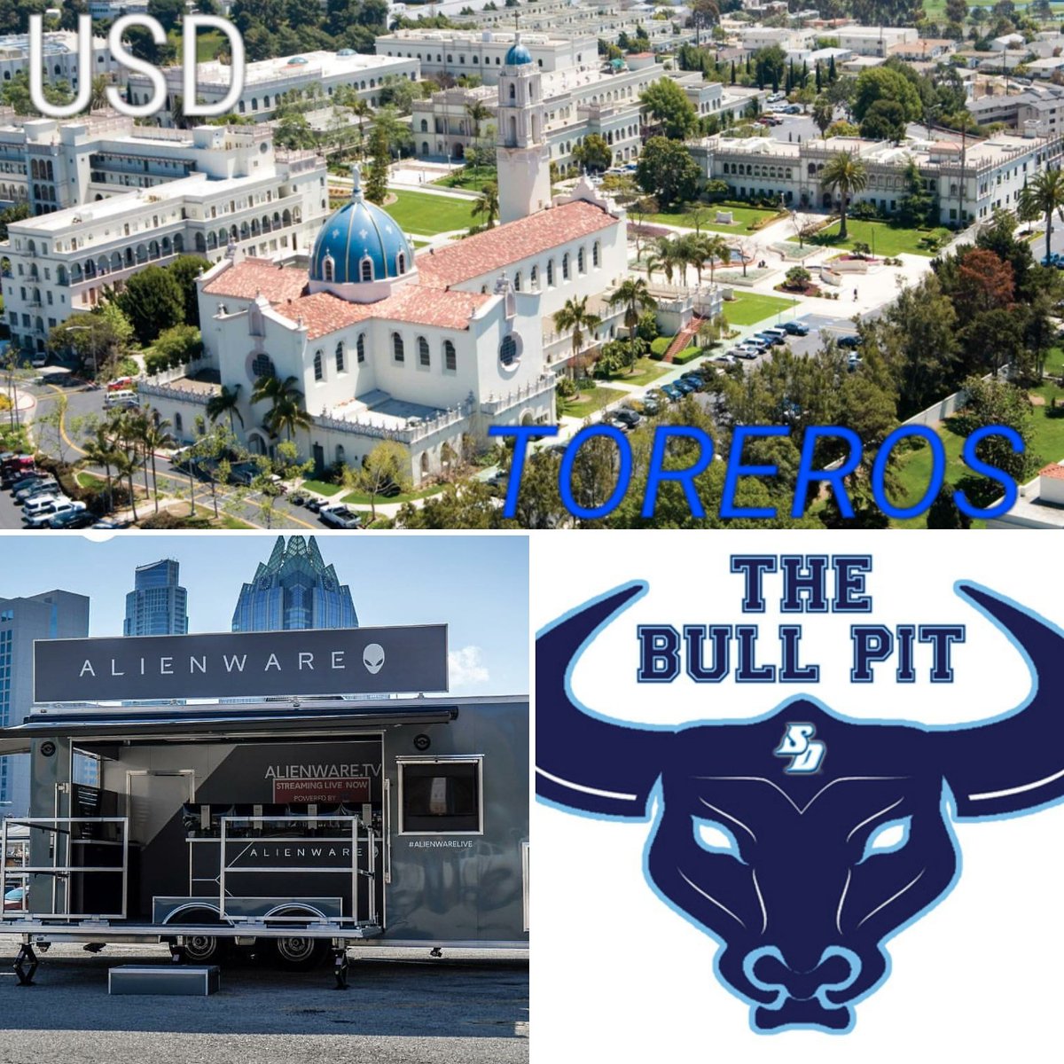 Alienware's tweet photo. #usd we are bringing the MBS straight into the #bullpit tomorrow to bring you the hottest hardware, find us near the USD Torero Store to get your 👽 game on! #usdtoreros #uofsandiego #usdtorerostore #alienware #alienwarelive #pcgamer #twitch #youtube #sandiego #uofsd #ca https://t.co/j08sGepMW7