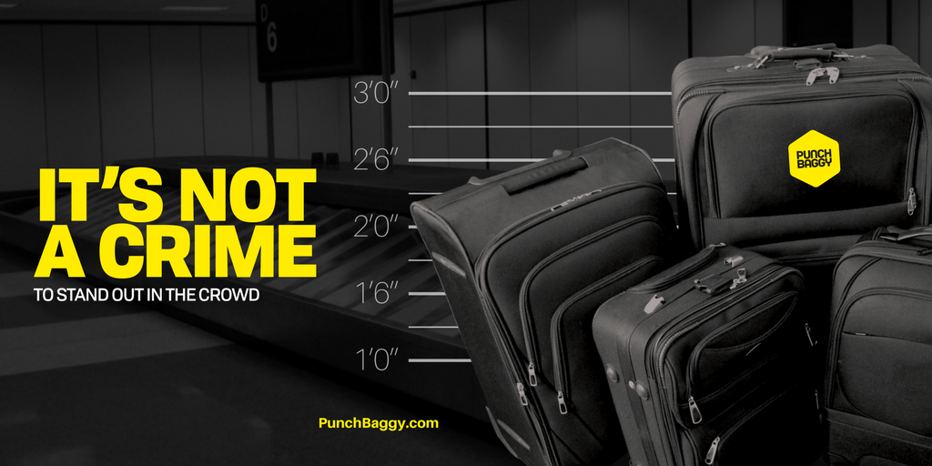 PunchBaggy's tweet photo. The only line-up you want to be identified in! Punch Baggy - Add a sticker, spot it quicker. Purchase now at https://t.co/CwuuTmQOWn #LuggageID #LuggageTag #LuggageTags #BaggageTags #LuggageStickers #Stickers #Travel #Vacation #Holidays #Airport https://t.co/AkGx7XCHRU