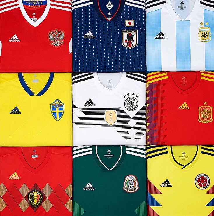 simpático Pinchazo teléfono Eurosport Soccer on Twitter: "NEW adidas country World Cup 2018 jerseys now  available ! https://t.co/TLpOo29lYC" / Twitter