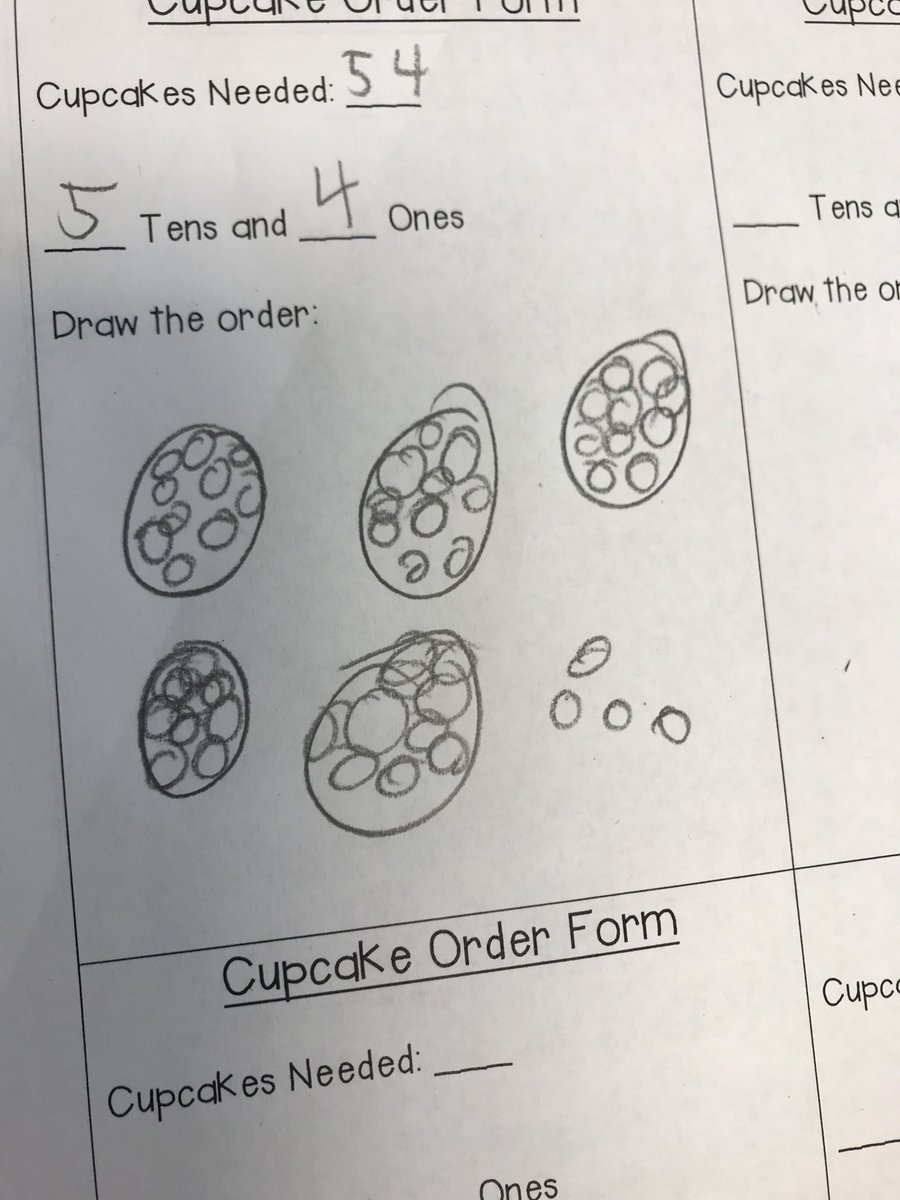 Today we worked together to make concrete models and deepen our understanding of place value @BaucomAviators #baucomes