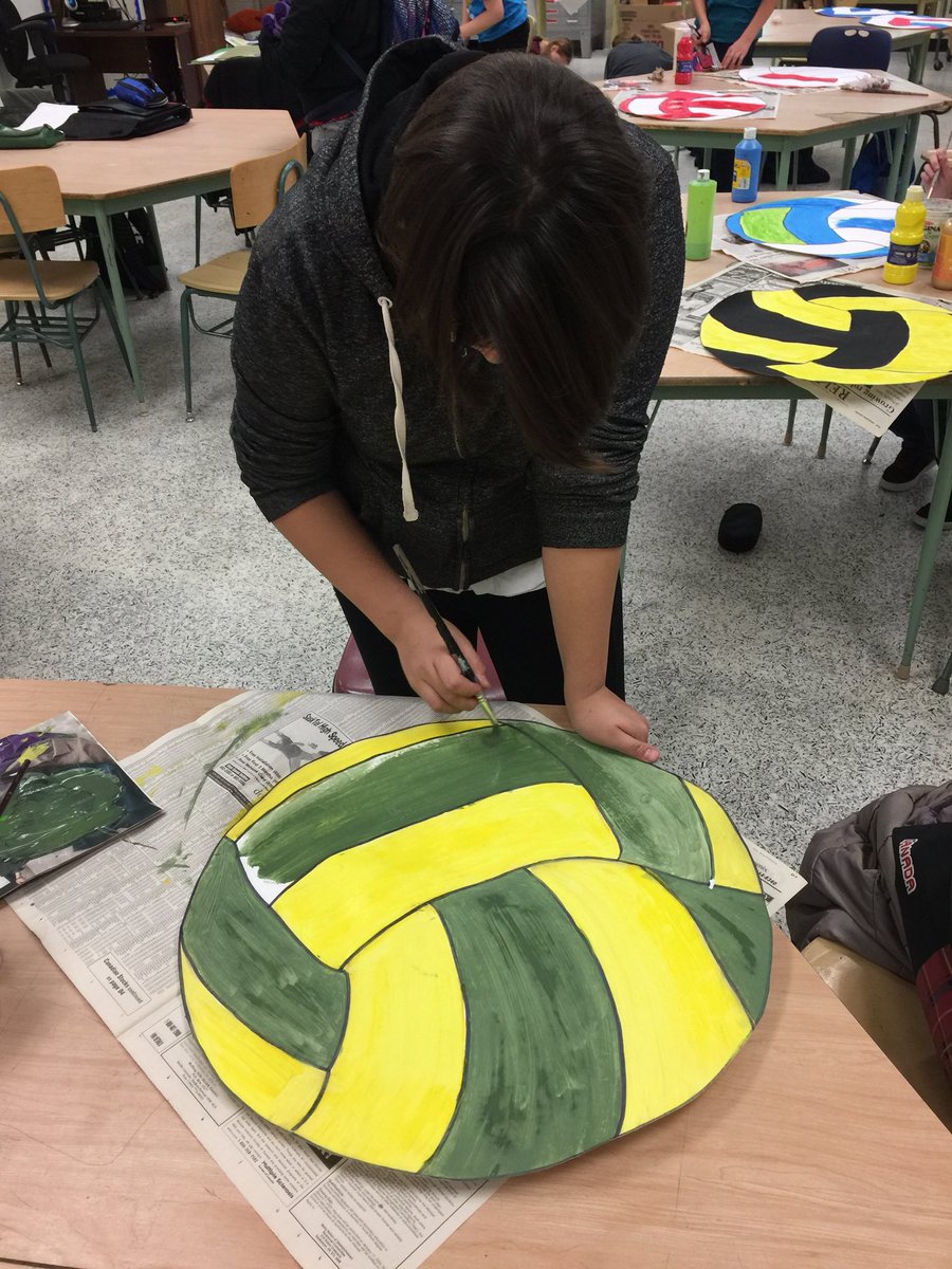 __Huckleberry's tweet photo. @MUCCPride #MYMAKE working hard to finish up decorations for #SHSAA 5A girls provincial volleyball. Welcome teams! https://t.co/2s4OCFaY33