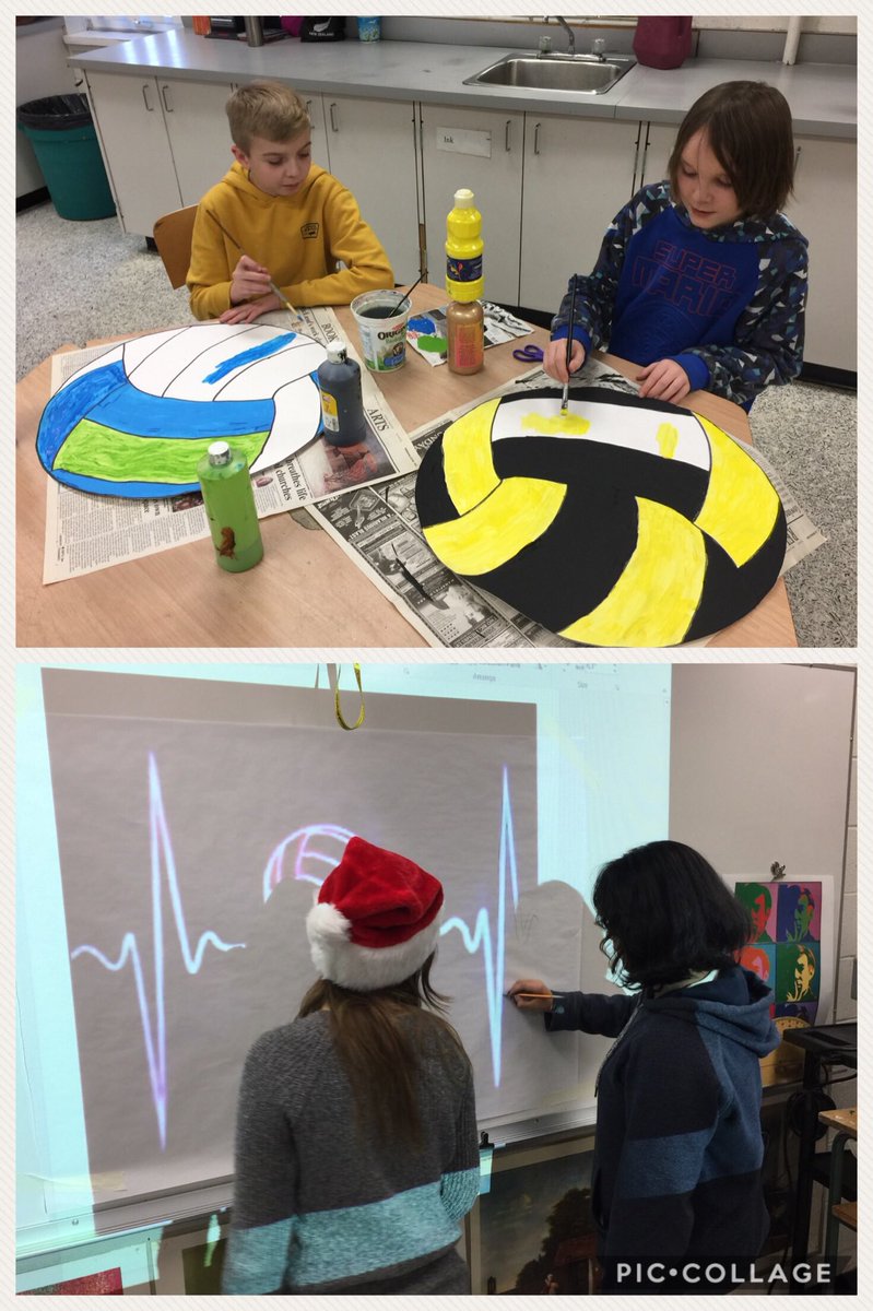 __Huckleberry's tweet photo. @MUCCPride #MYMAKE working hard to finish up decorations for #SHSAA 5A girls provincial volleyball. Welcome teams! https://t.co/2s4OCFaY33