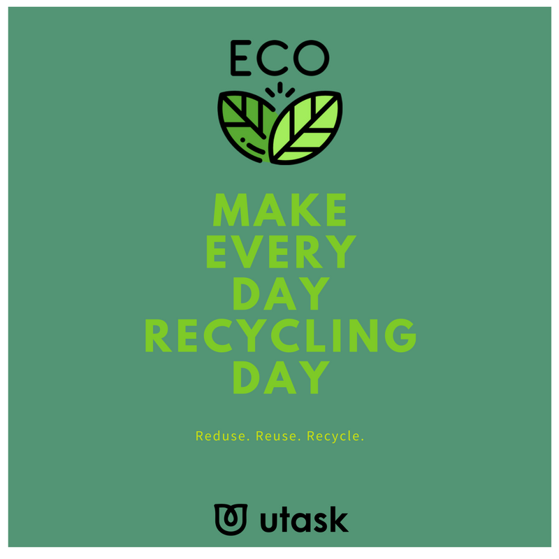 UtaskCanada's tweet photo. Pour la journée internationale du recyclage: Triez, recyclez, triez, recyclez, les objets ont plusieurs vies grâce à vous ! #utask #reclyclage https://t.co/8fO0k9afdW