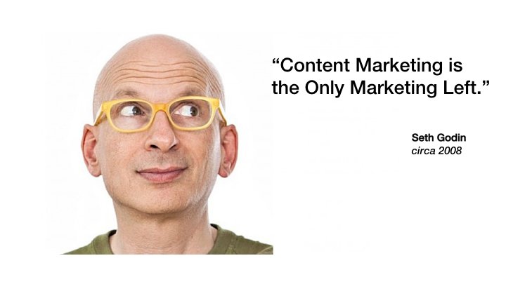 Uživatel Qlutch na Twitteru: „Great quote from Seth Godin: “Content  marketing is the only marketing left.” Can you believe that was 9 years  ago? Check out these 10 takeaways that are still