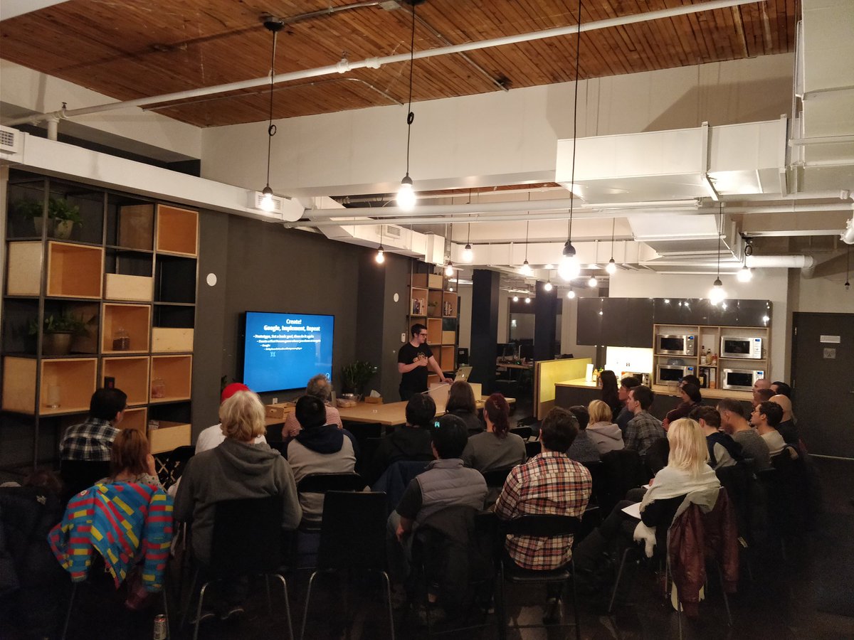 byMayne's tweet image. Awesome turnout for the monthly @MtlUUG with our speaker @ZeroLogics. Thank you @Unity3DMTL for hosting us and @jmandpartners for the #pizza!