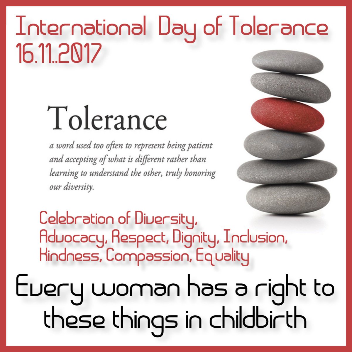 Chilbirth should be about celebrating diversity and creating inclusion 💜🌍👫👬👭🏠🏚️⛪️🕌🕍⛩️❤️ #ToleranceDay #Inclusionmatters #birthexperience #MatVoices @Humanisingbirth @SagefemmeSB @Sally5881 @birthrightsorg