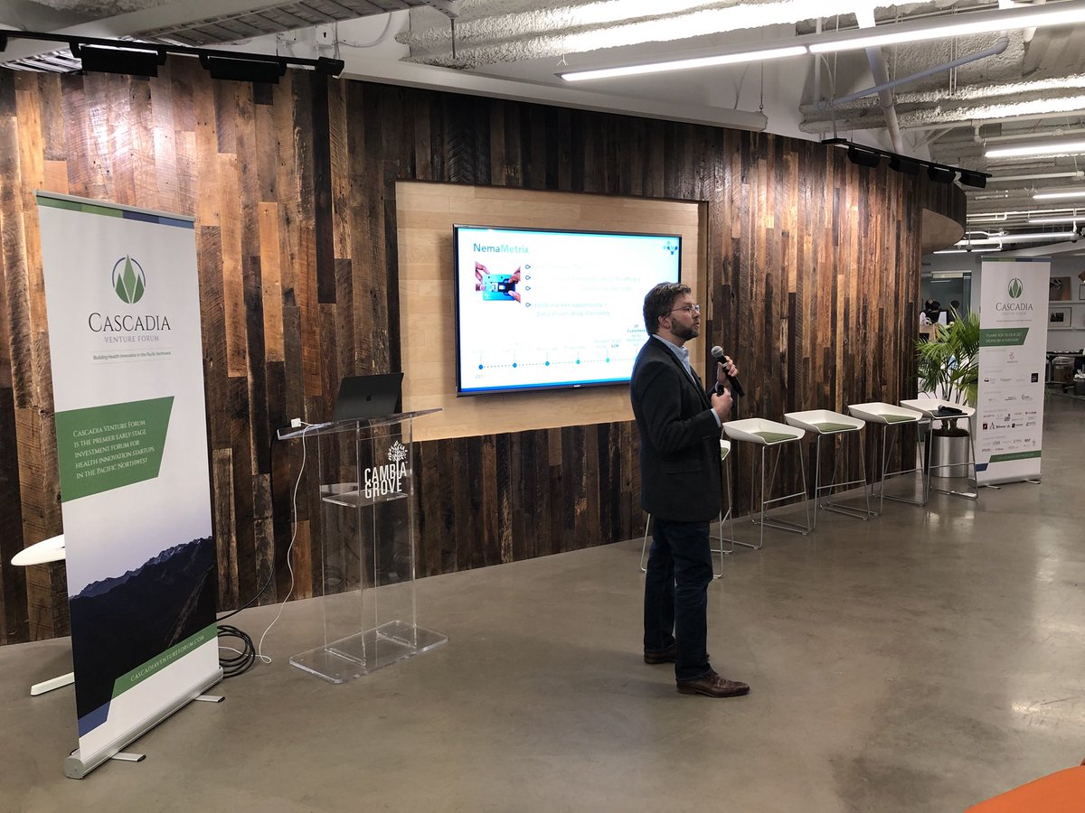 CascadiaVF's tweet photo. Increasing the efficiency and lowering the expense of drug development with genetically modified nematodes @nemametrix #cvfsummit #cascadiavf https://t.co/fdCdSTJ5ki