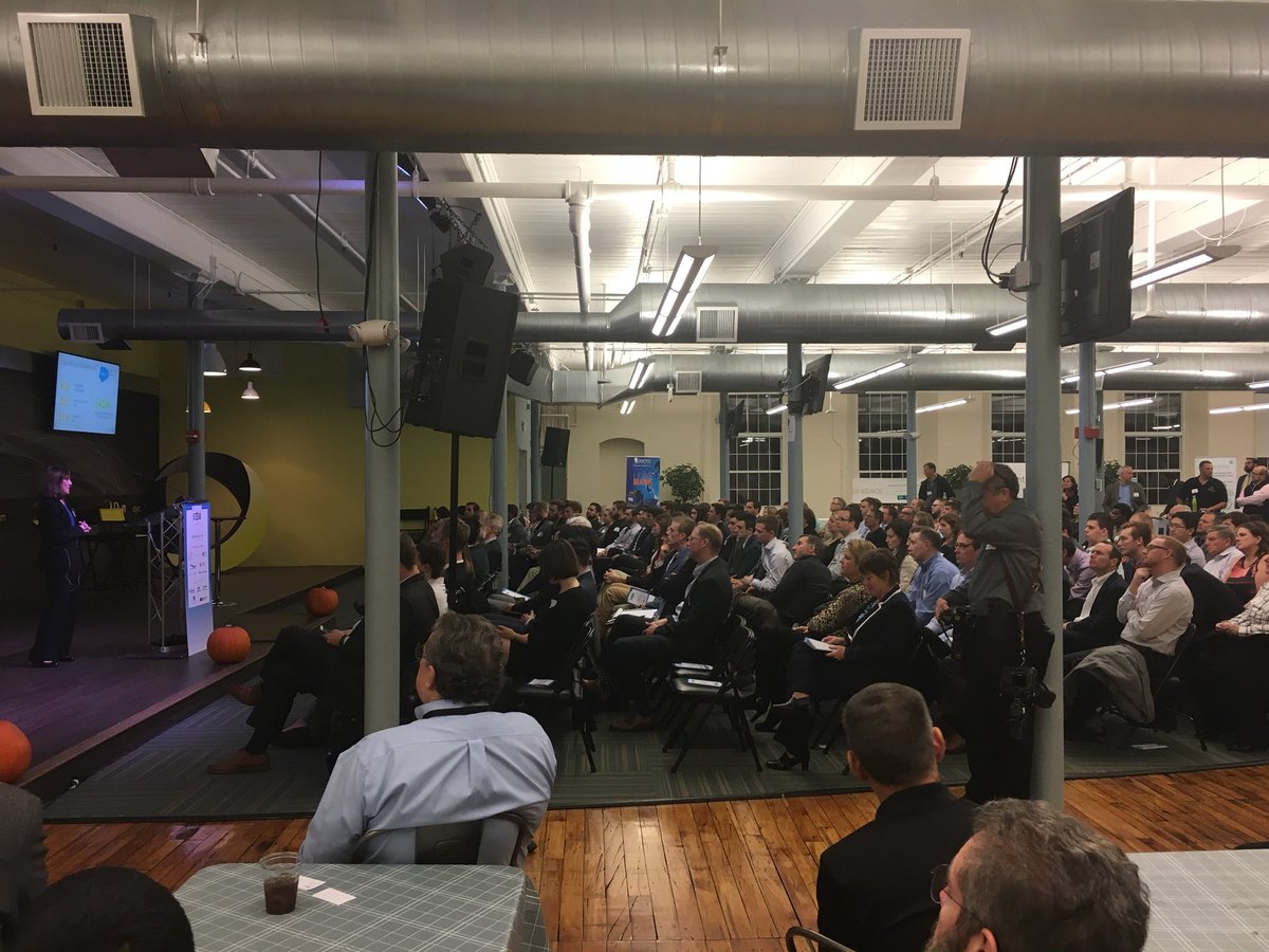 Great crowd #TechOut2017 and we are close to learning which 2 companies will get $300k in investments