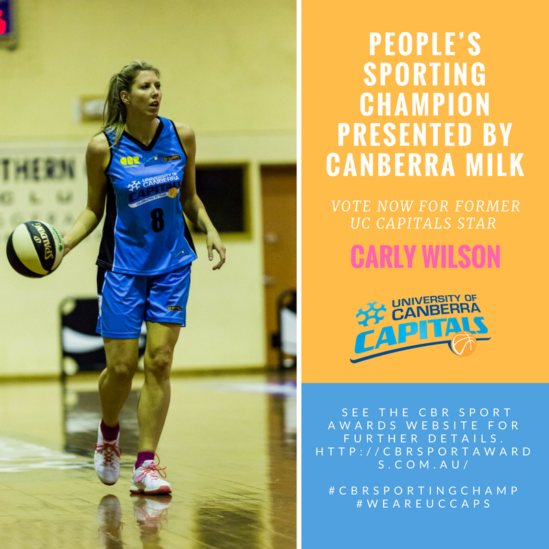 UCCapitals's tweet photo. LAST CHANCE TO VOTE!! CLOSES THIS FRIDAY AT MIDNIGHT. VOTE NOW FOR FORMER UC CAPITALS STAR CARLY WILSON!!! PEOPLE'S SPORTING CHAMPION PRESENTED BY CANBERRA MILK ✍👏🙋#CBRsportingchamp #WeAreUCCaps https://t.co/g7J127B0EP
