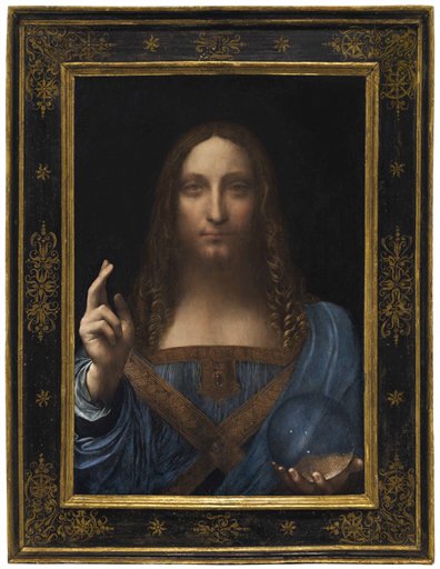 Leonardo da Vinci's masterpiece Salvator Mundi achieves $450,312,500, a #worldauctionrecord for any work of art sold at auction.