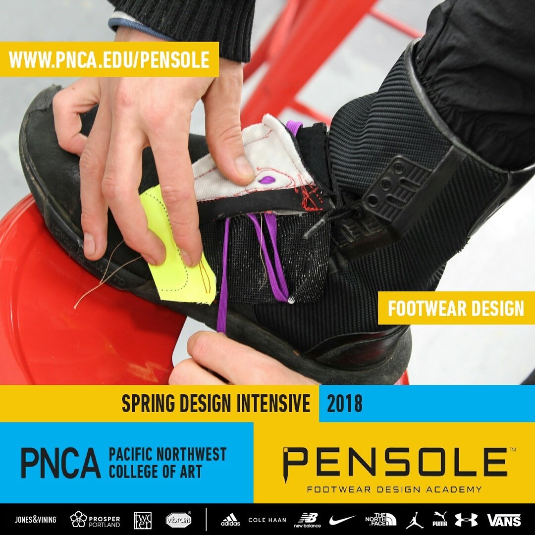 Footwear Designer Robbie showing us how his sample lacing system works!

Apply for the PNCA | PENSOLE Spring '18 Design Intensive

pnca.edu/pensole 
Deadlines for applications:

International students: December 1st

Domestic students: January 7th

#pnca #pensole