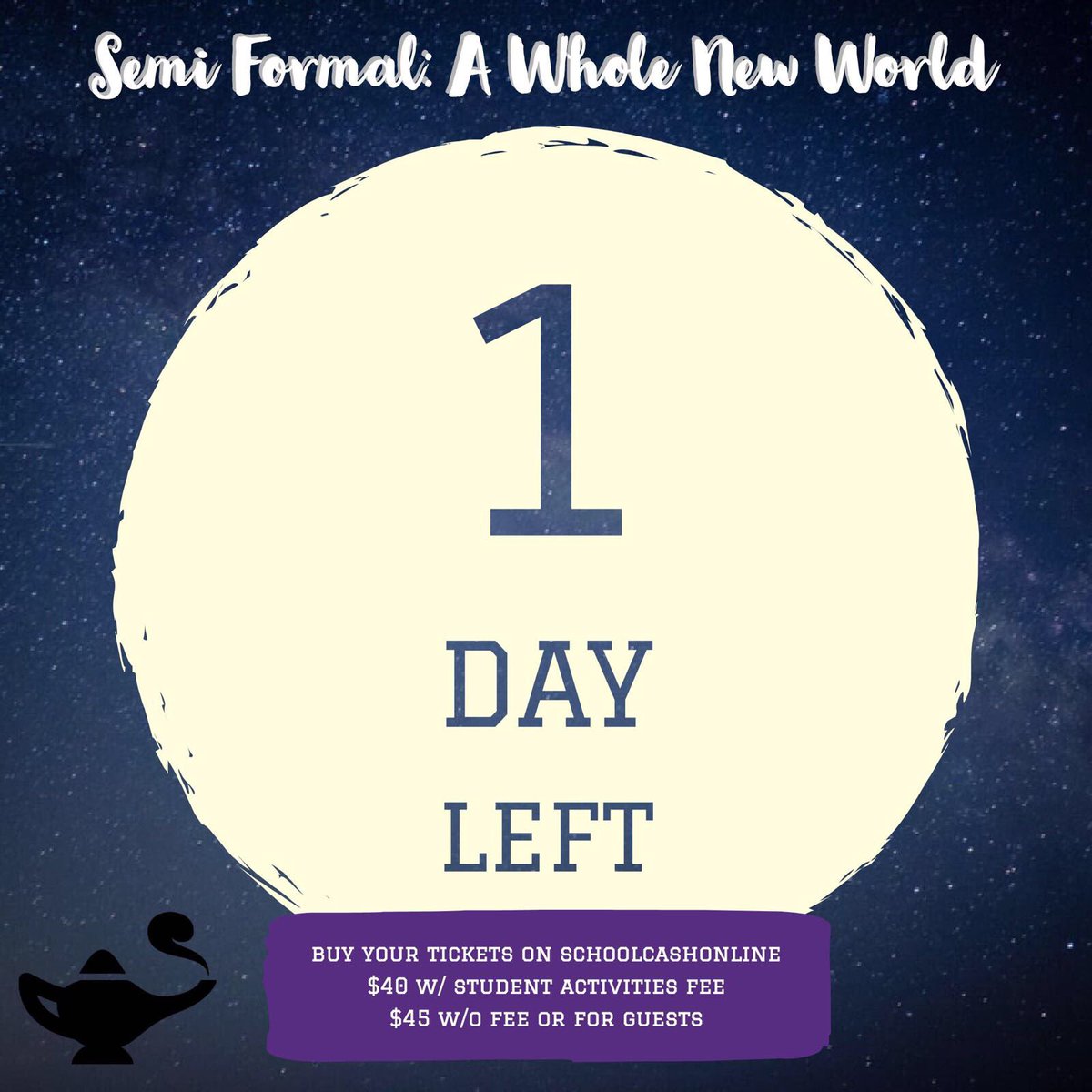 Ticket Sales end tomorrow at 11:59PM, make sure to buy ASAP!!