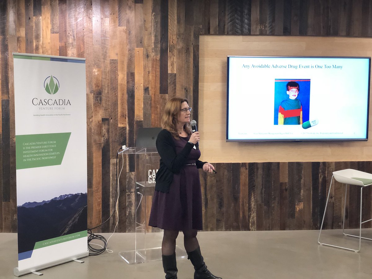 CascadiaVF's tweet photo. Avoiding adverse drug reactions is the purview of @youscript through its precision medicine platform #cvfsummit #cascadiavf https://t.co/HKHEhaIlr1