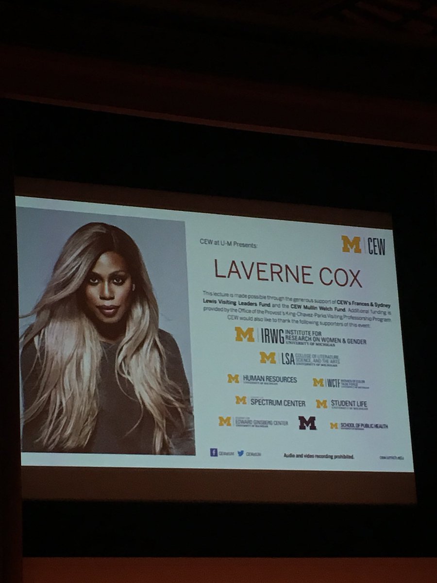 kglasenerPhd's tweet photo. Feeling inspired and motivated after hearing from the incredible @Lavernecox. Thinking about how we might embrace a politics of love #TransIsBeautiful #TransAwarenessWeek #TransIsBrilliant #umich @CEWatUM https://t.co/ot7bFjs239