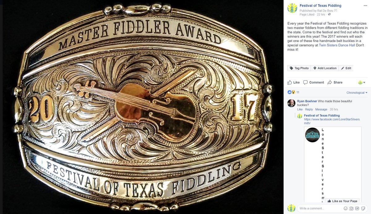 Texas_Fiddling's tweet image. Every year the Festival of Texas Fiddling recognizes two master fiddlers from different fiddling traditions in the state. Come to the festival and find out who the winners are this year! #fiddling @txmusicoffice @texasfolklife