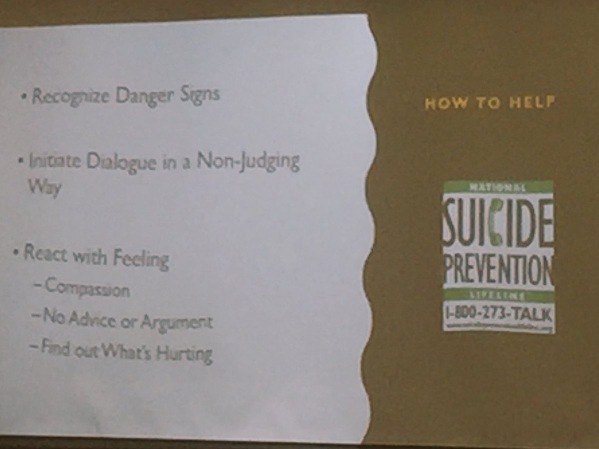 anne_halsey's tweet photo. Learning the warning signs of suicide and how to help. In SMCISD, Greater San Marcos Youth Council provides free mental health counseling for kids ages 6-17; the Samaritan Center provides free counseling services for vets; and CTMC Hospice provides free grief counseling services. https://t.co/wh1XZxboyd