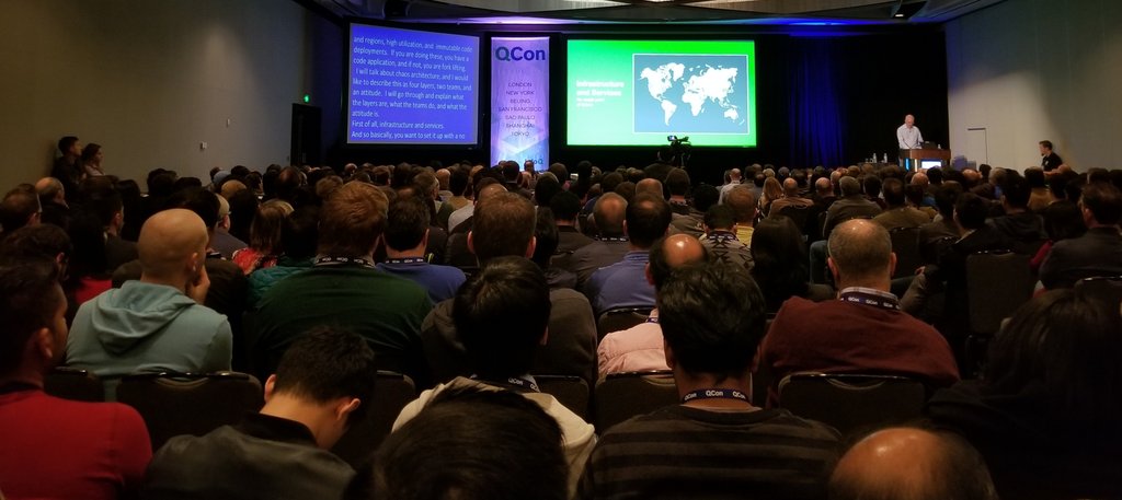 NegarAref's tweet photo. "A failure doesn't have a root cause in a component failure, or a human error. If a component or a human error causes a system failure, it is a failure in the system." - Chaos Architecture talk by @adrianco at #qconsf https://t.co/sLEa0cBLHI