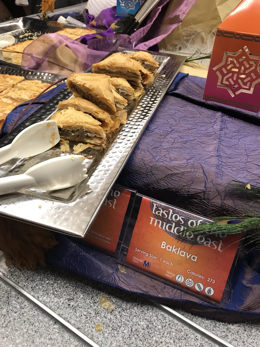 PennStateDining's tweet photo. Last chance to try some of these delicious foods at our Middle Eastern Dinner at one of our five dining commons! Don’t forget to use the Snapchat filter to be entered to win a GOPRO! #ResDining #WeAre https://t.co/Qtcb5qTXPT