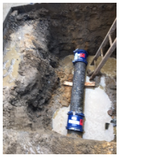 AMConstruction4's tweet image. 8" main repair with old service 4" service being removed for building demolition