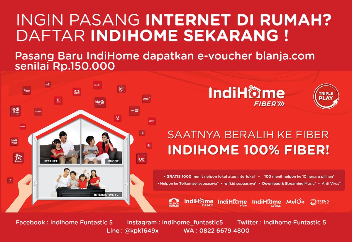 ayo pasang IndiHome sekarang juga!!!
harga promo selamanya
dapat cashback
order via WA 0822 6679 4800
#indihome
#indihomemurah
#indihomepromo
#indihomediskon