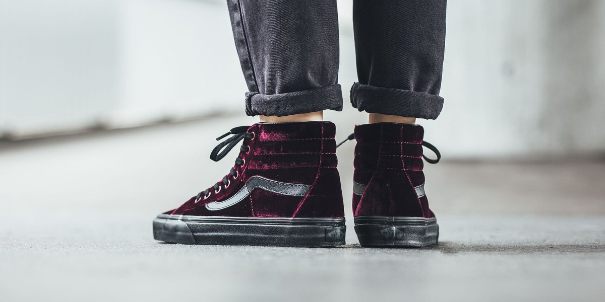 velvet burgundy vans