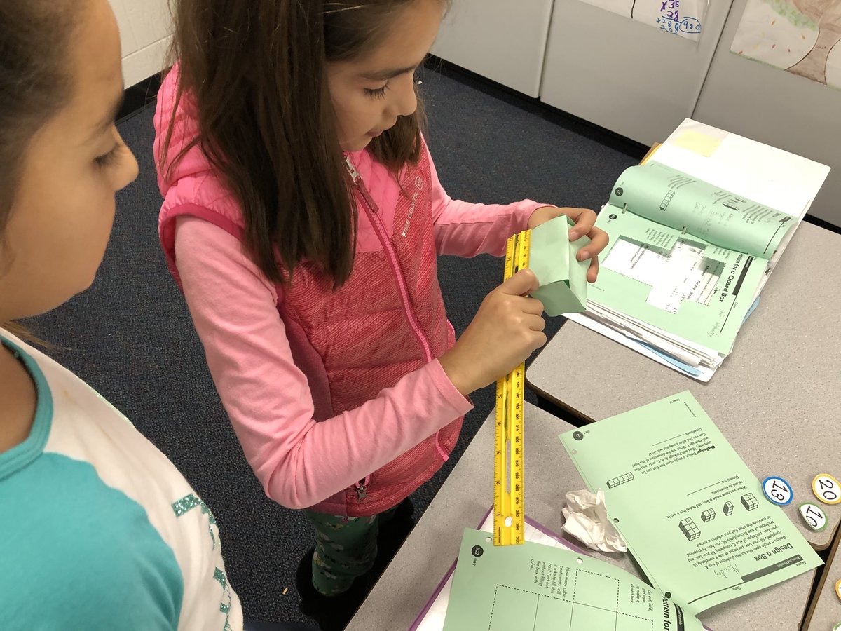 We built boxes and used cubic centimeter cubes and rulers to find the volume! Next up, finding the volume of our classroom! #DolsenThinkers