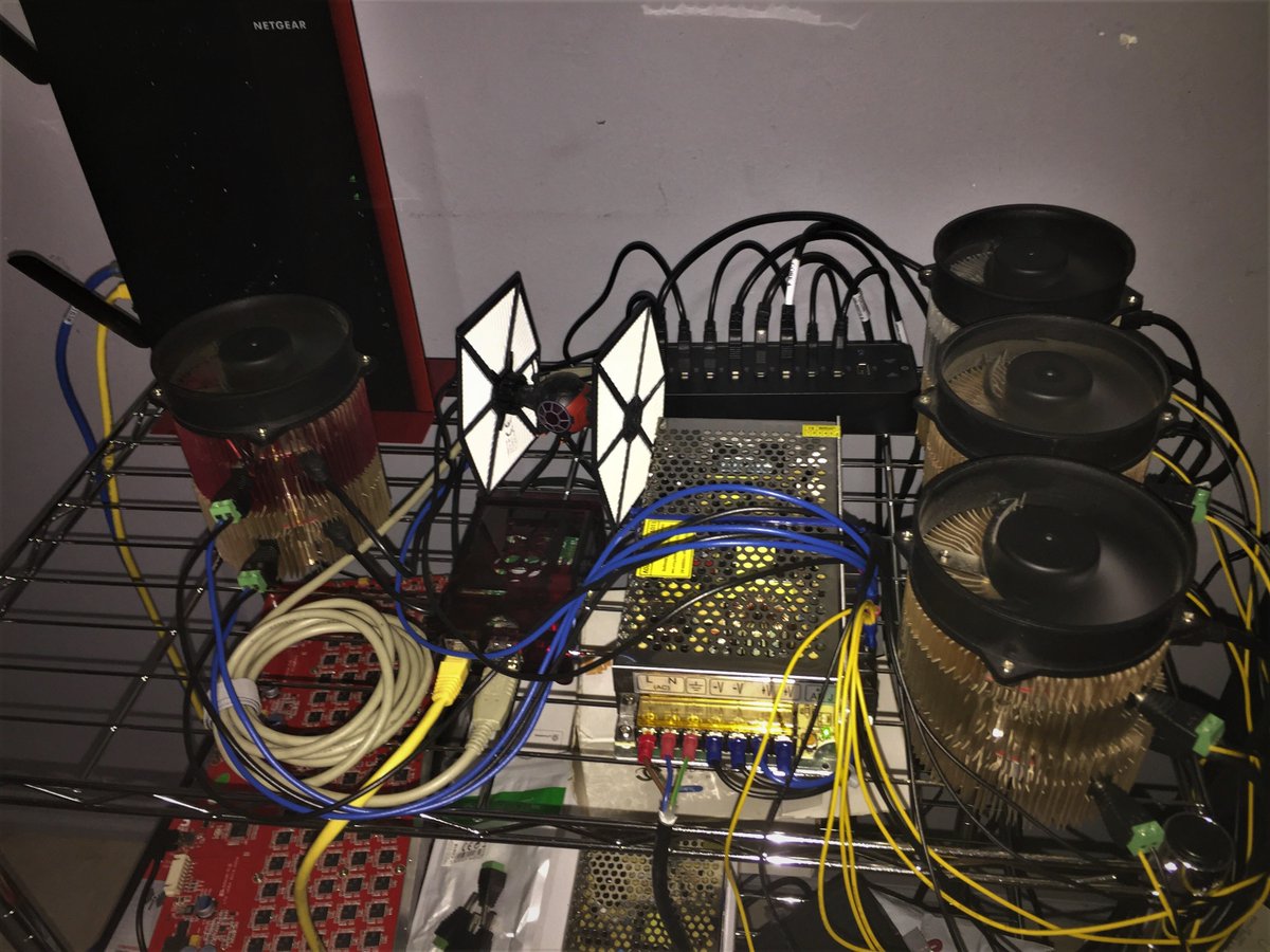 BnzSales's tweet photo. Current #cryptocurrency mine setup.  #Gridseed orbs x8 @ 2.8 Mh/s.  Mining on #HashToCoins https://t.co/gkjLBL0ZJh #DGB #digibyte #XVG #GAME #LINX #EMD #NVC #NLG #Gulden #Litecoin https://t.co/1wG1tc0ENg