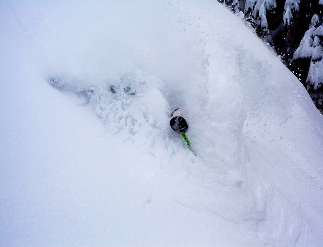 Is <a href="/WhstlrBlckcmb/">WhistlerBlackcomb</a> opening This DEEP on Friday? One way to find out... #whistler #first30 #powderskiing