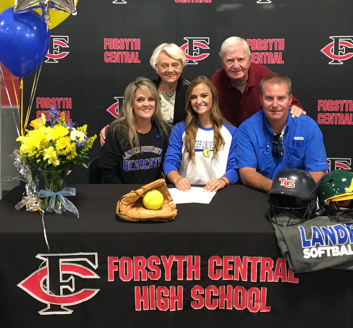 TeamGASoftball's tweet photo. Congrats Morgan Watson on signing your NLI to play softball at Lander University.  The Bearcats are a stronger team!  Coach Crawford &amp; Coach Shorter - future is bright! @morgannwatsonn1 @Lander softball https://t.co/PR5xDh5RZv