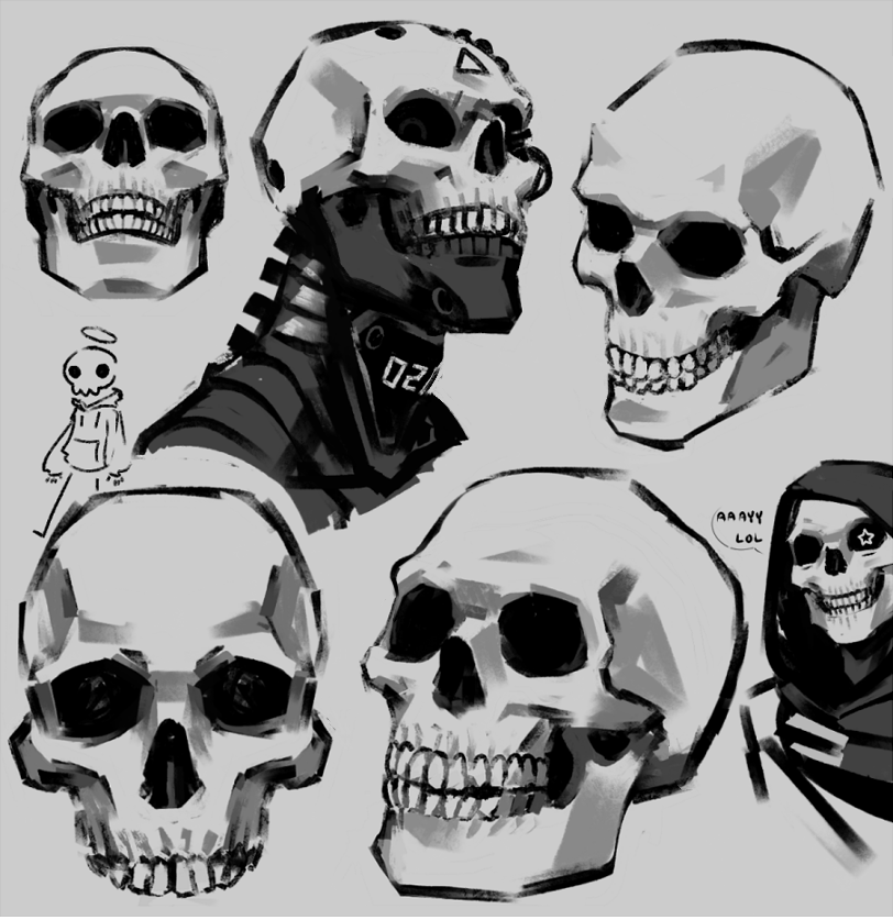 Took the last hour to practice some skully boys 