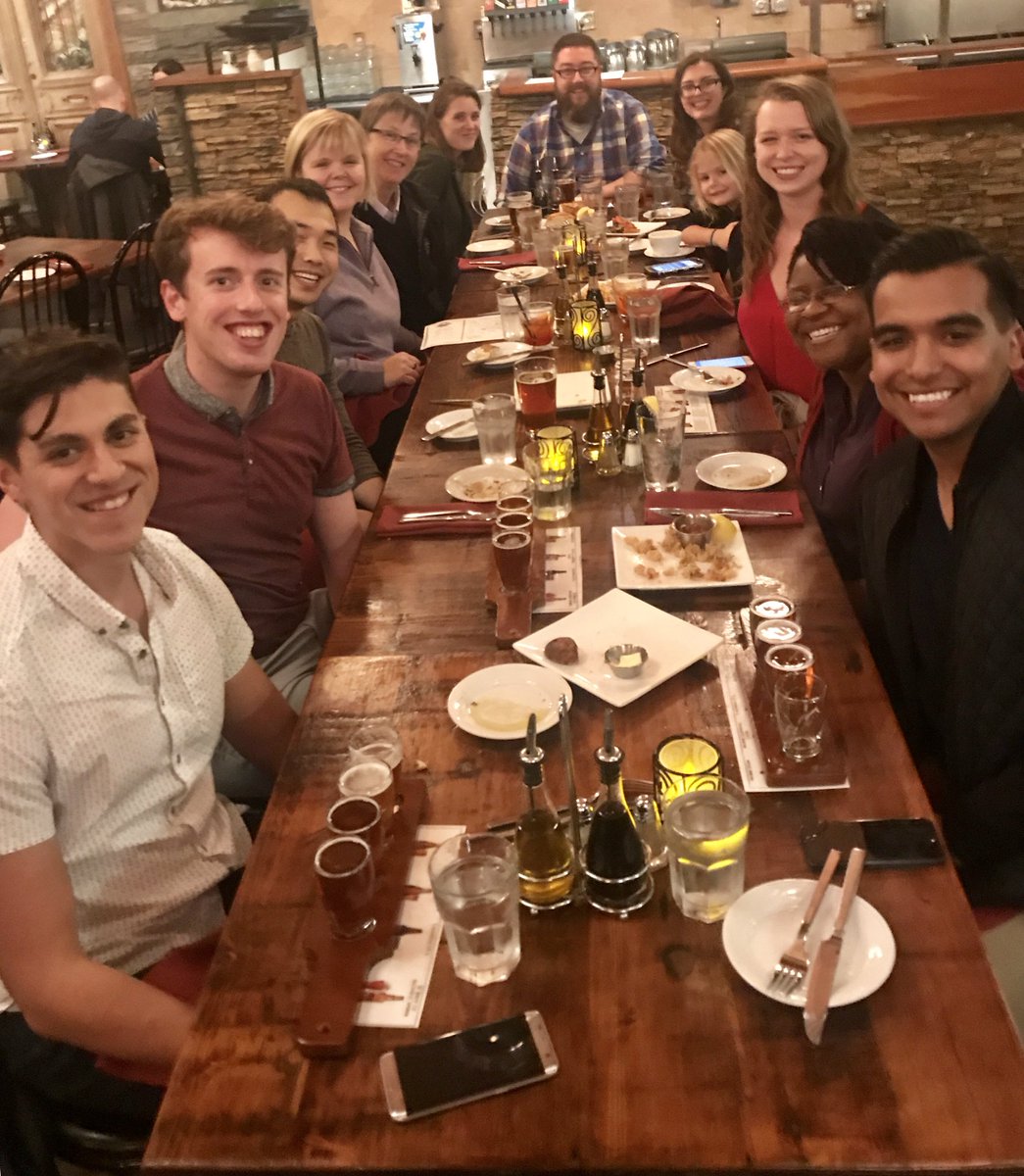 #MNOtakesSanFran #SNO2017 a big family dinner after a long day of #SNOing. Half of the crew were at the NeuroOnc Review Course and half at the #SCIDOT Drug Delivery Meeting. #mathonc